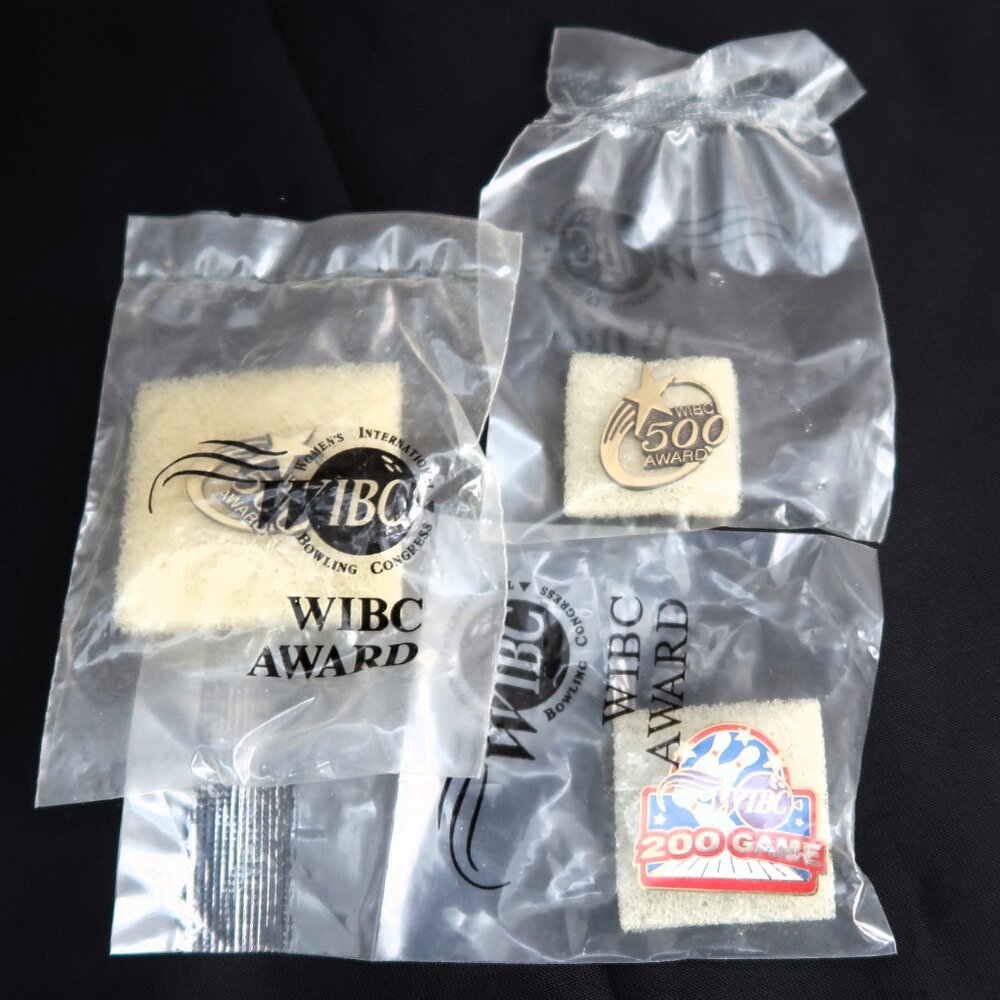 Strike, Spare & Collect Three Vintage WIBC Bowling Pins Set